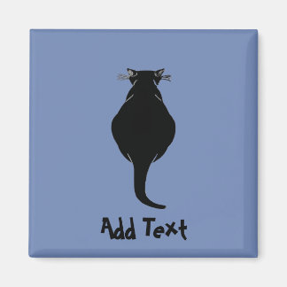Imã Comical Black Cat, add text
