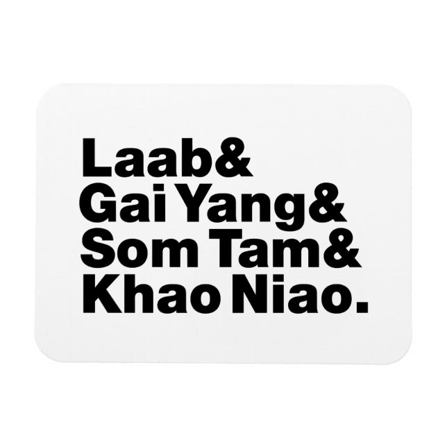 Ímã Comida da Rua Isaan Tailandesa (Horizontal)