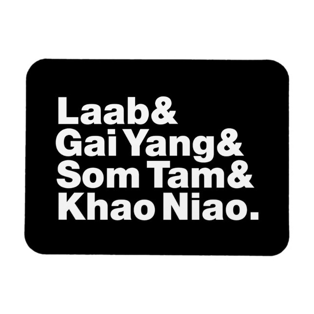 Ímã Comida da Rua Isaan Tailandesa (Horizontal)