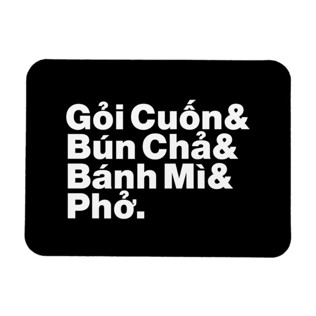 Ímã Comida da rua vietnamita (Horizontal)