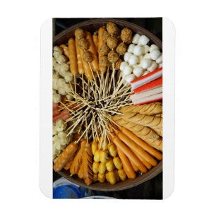 Ímã comida de rua de um mercado asiático