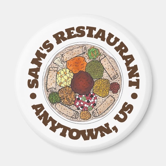 Imã Comida Etíope Injera Wat Restaurant Comida Truck (Frente)