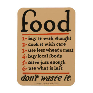 Ímã Comida, não desperdice isso... Vintage WI Conserva