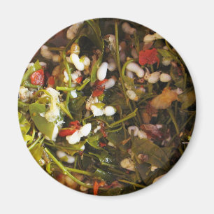 Imã Comida tailandesa vermelha da rua da salada do ovo