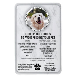 Ímã Comidas Tóxicas para Segurança da Comida de Animai