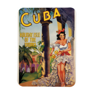 Ímã Comissão de Turismo Vintage Cubana Viagem Trópicos