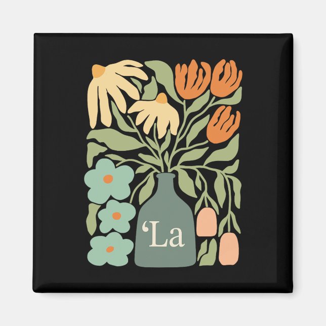 Imã Comma La Subtle Boho Flowers Kamala Harris Madame  (Frente)