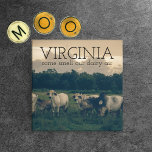 Imã Commonwealth of Virginia | Smell Our Dairy Air<br><div class="desc">Funny dairy cow farming quote. VA - come sniff our dairy air. Comical puns for celebrating the beautiful state of Virginia! Visit the state known for lovers but not so much for their derrieres.</div>
