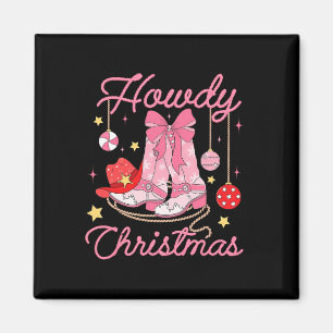 Imã Como a vovó ocidental de Natal Boots Pink Xmas Pa