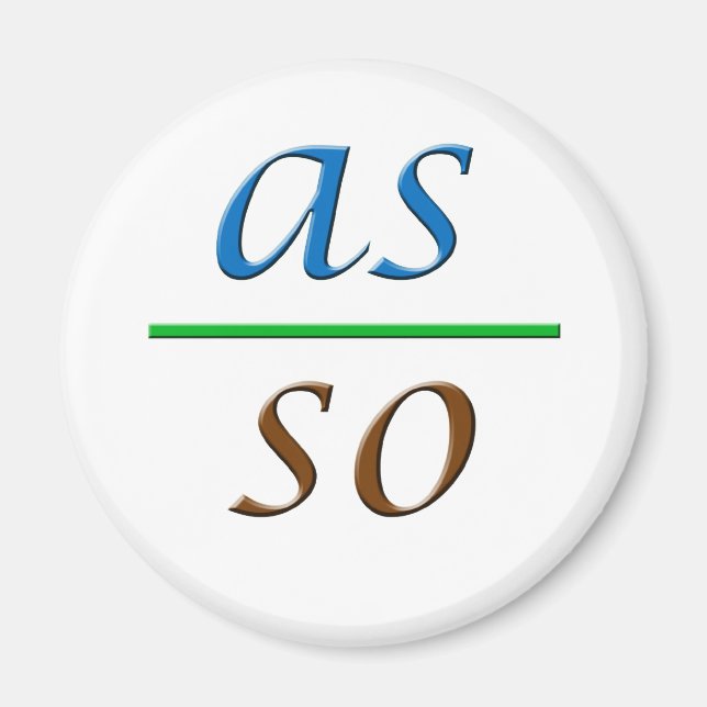 Imã como acima, abaixo (Frente)