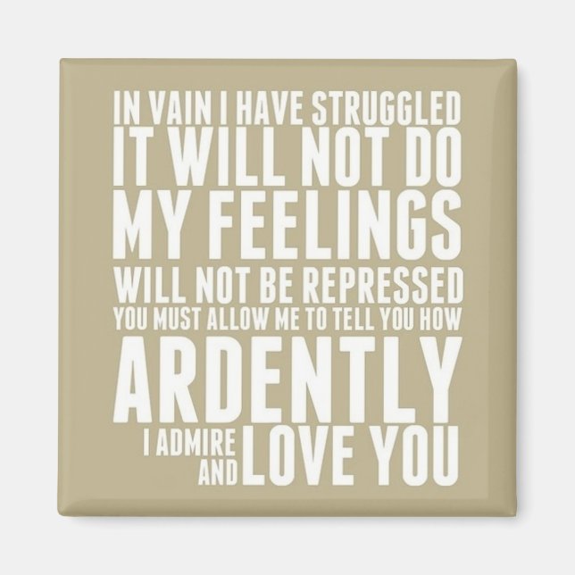 Imã Como Admiro e Amo-Te (Frente)