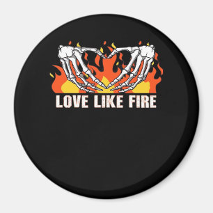 Imã Como Clássico - Esqueleto Mãos Coração