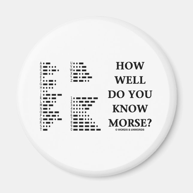 Imã Como Conhece A Morse? (Código Morse Intel) (Frente)