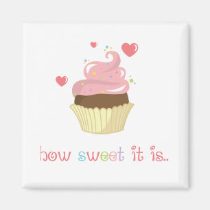 Imã Como doce é cupcake