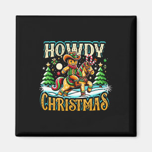 Imã Como está o Natal Homem de Biscoito Cowboy Cavalga