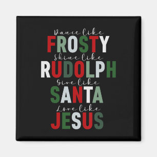 Imã Como Frosty Shine Rudolph Dá Aos Papais noeis Amor