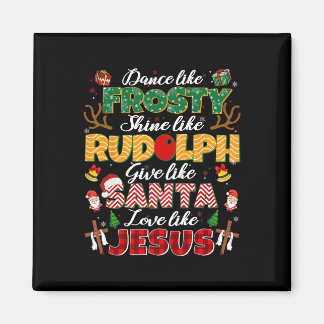 Imã Como Jesus Papai noel Natal Xma Religioso Cristão (Frente)