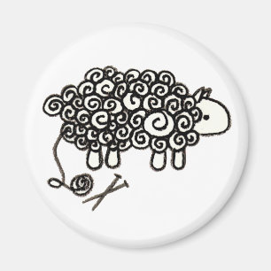 Imã Como os Knitters vêem o ímã dos carneiros