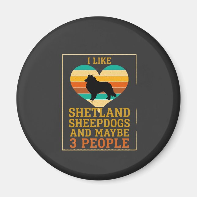 Imã Como Pastores da Ilha de Shetland Talvez Pessoas C (Frente)