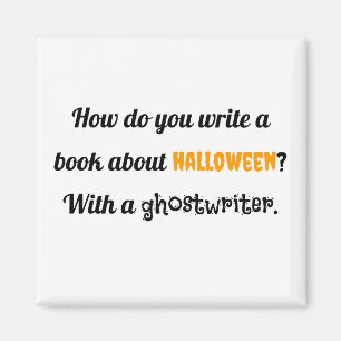 Imã Como se escreve um livro sobre o Halloween? Com um