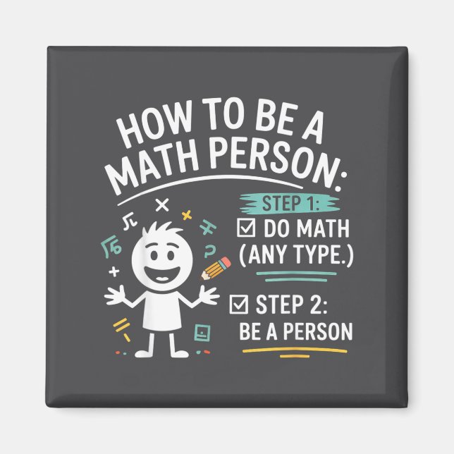 Imã Como Ser Uma Pessoa de Matemática Piada de Profess (Frente)
