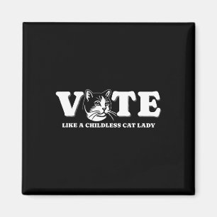 Imã Como Um Gato Sem Filhos Lady Funny Votando Kamala
