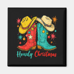 Imã Como vai Natal Xmas Botas de Cowboy Ocidental Home