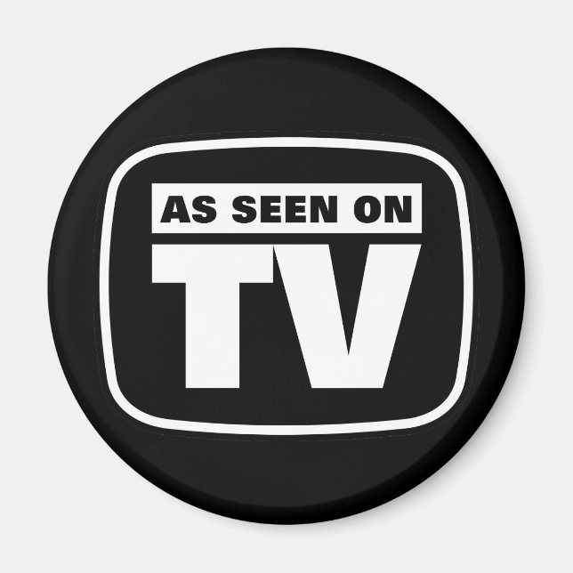 Imã Como visto na TV - preto e branco (Frente)