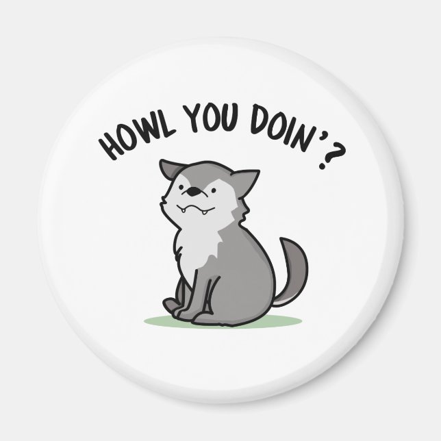 Imã Como Você Está Fazendo Um Lobo Engraçado (Frente)