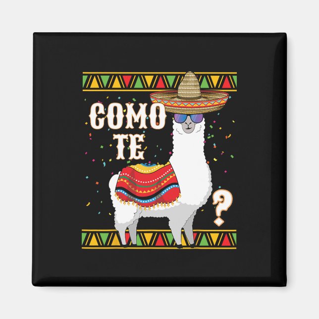 Imã Como Você Se Chama Chapéu Mexicano Engraçado Cinco (Frente)