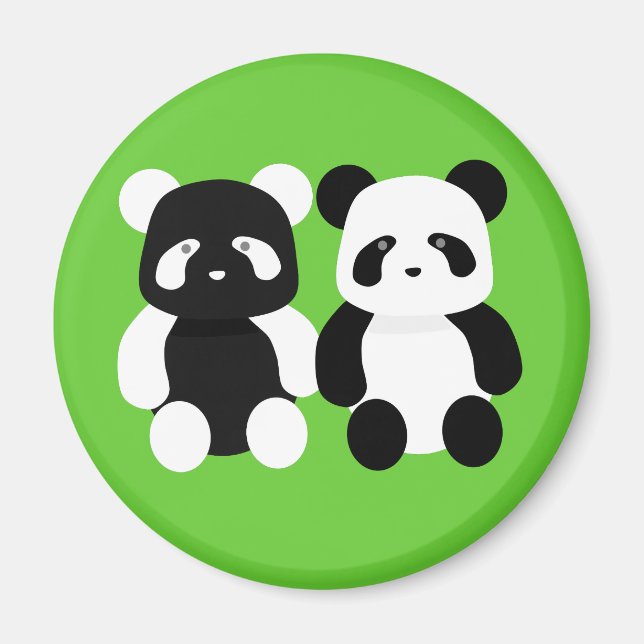 Imã companheiros de panda kawaii (Frente)