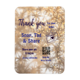 Ímã Compartilhamento de etiqueta Snap mídia social q r