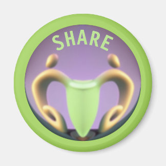 Imã Compartilhar É Cuidar Do Magnet Arredondado