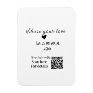 Ímã Compartilhe o código QR da verificação de amor e a