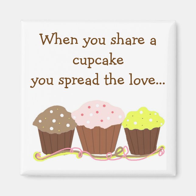 Imã Compartilhe um Cupcake ... (Frente)