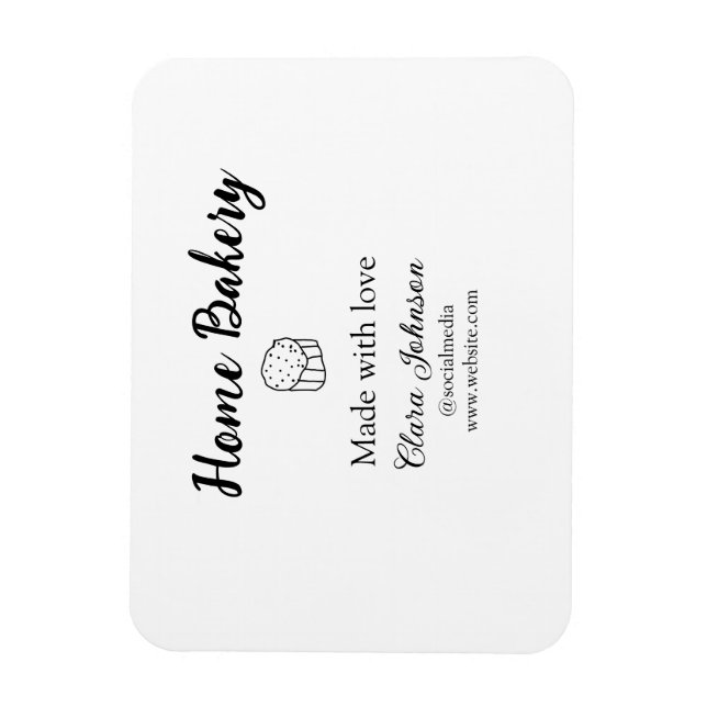 Ímã Compartimento caseiro adicione seu nome de texto p (Vertical)