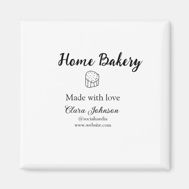 Imã Compartimento caseiro adicione seu nome de texto p (Frente)