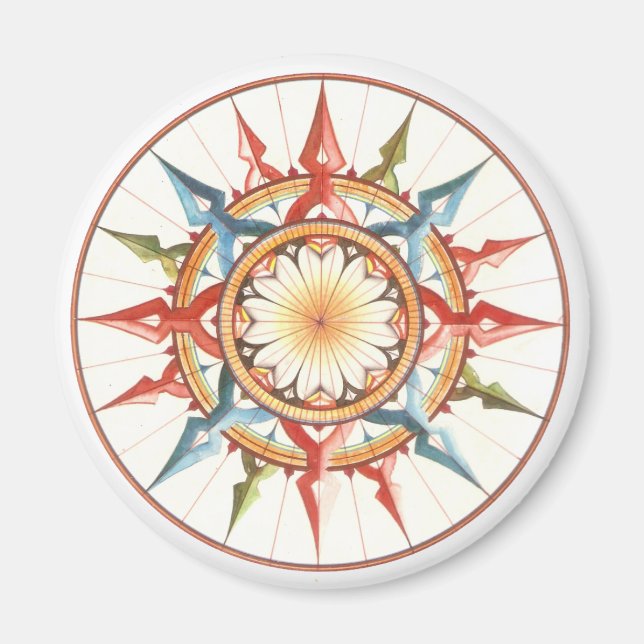 Imã compass wind rose (Frente)