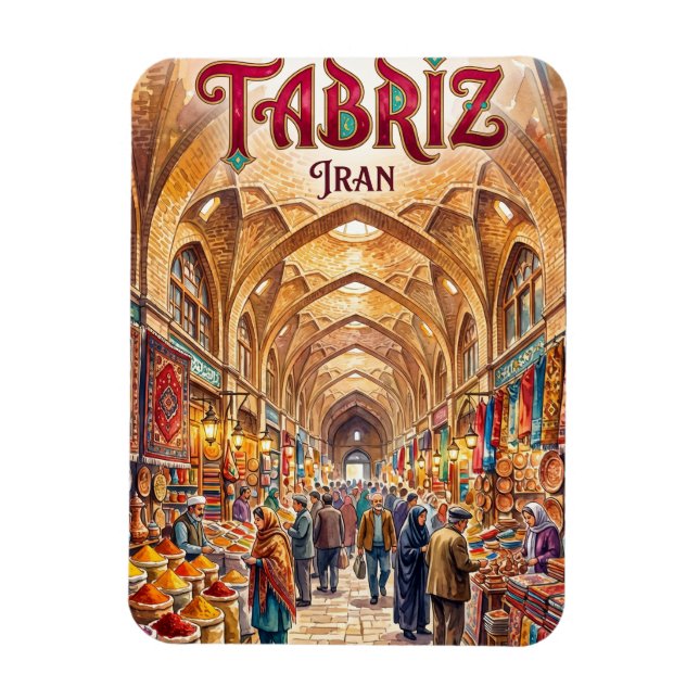 Ímã Complexo do Bazar Histórico de Tabriz Irã (Vertical)