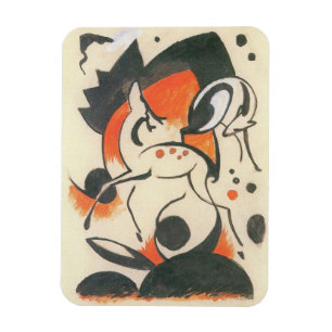 Ímã Composição com Two Deer por Franz Marc
