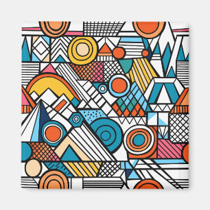 Imã Composição de Arte Geométrica de Portos