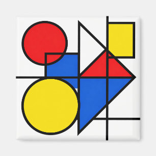 Imã Composição de Cores Primárias de Mondrian
