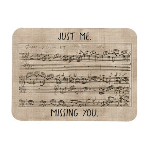 Ímã Composição de Música 1700s Manuscrita Fugue Bach