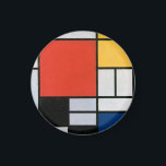 Imã Composição Mondrial Amarelo Vermelho Azul Preto<br><div class="desc">Composição de Piet Mondrian com a famosa pintura vermelha,  amarela,  azul e preta (1921).</div>