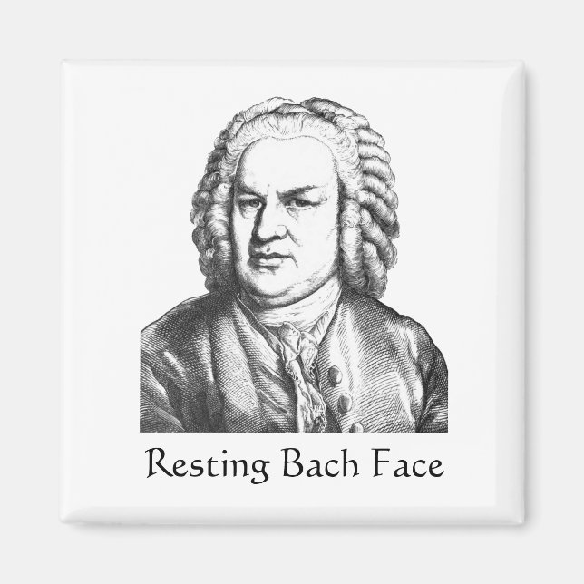Imã Compositor de Música Clássica de Bach Face em Desc (Frente)