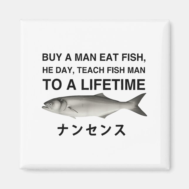 Imã Comprar Um Homem Comer Peixe Ele Dia Ensinar Peixe (Frente)