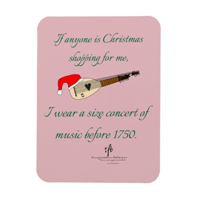 Ímã COMPRO de Natal de Theorbo (Vertical)