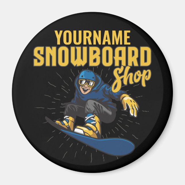 Imã Compro de Snowboard Personalizado da Borda de Neve (Frente)