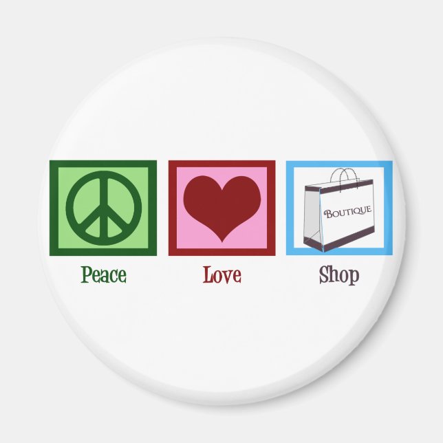 Imã Compro Peace Love (Frente)