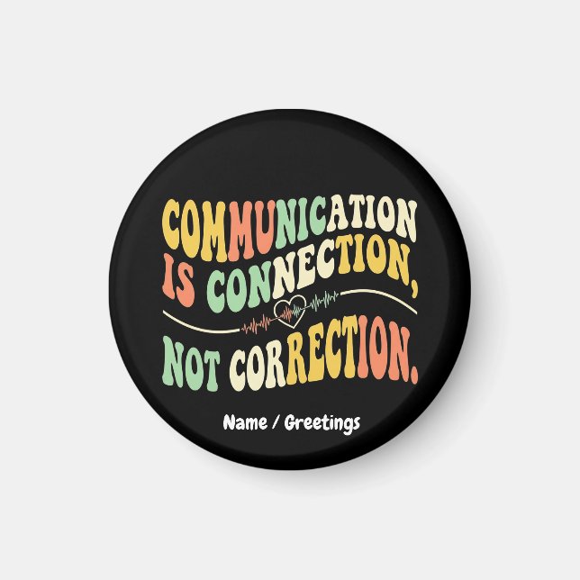 Imã Comunicação Retro é Conexão Não Correção (Frente)